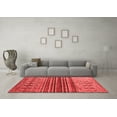 thumbnail image 3 of Ahgly Company Indoor Round Abstract Red Contemporary Area Rugs, 6' Round, 3 of 4