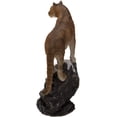 thumbnail image 4 of Ebros Gift Figurine Réaliste Grand Chat Cougar sur Roche en Résine Statue 8.25 Pouces H, 4 of 6