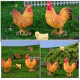 thumbnail image 4 of GOOHOCHY 3 piezas de mini pollitos de jardín, decoraciones de pollo simuladas, adornos de resina para animales pequeños, animales pequeños decorativos., 4 of 7