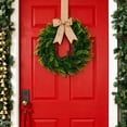 thumbnail image 3 of 1Pcs Artificial Greenery Spring Summer Swag Wreaths, Eucalyptus Candle Rings & Kitchen Cabinet Wreaths with Ribbon for Front Door, Porch, Wall, Window, Farmhouse Decor 15.7 Inch Green, 3 of 7