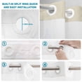 thumbnail image 4 of No Hook Shower Curtain, Ivory White Shower Curtains for Bathroom with See Through Top Window, Modern Pure Ivory White Waterproof & Washable Bath Curtain 60"x72", 4 of 9
