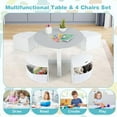 thumbnail image 6 of OLAKIDS Toddler Table and Chair Set, Wooden Table and 4 Chairs with Nesting Design, Storage Drawers, Children Multi-Activity Table for Art, Crafts, Draw, Read for Boys Girls Aged 3+, 6 of 9