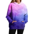 thumbnail image 4 of WTOBBY Women's Gradient Print Pullover Hoodie, Casual Long Sleeve Sweatshirt, Loose Fit Streetwear Top with Eye-Catching Design and Soft Inner Fabric,Light pink 5XL, 4 of 6