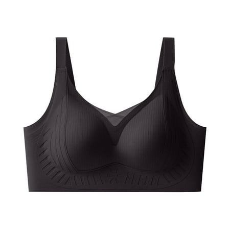 Summer Savings  Women s Gathering Bra  Soft Support without Steel Ring  Fixed Cup  Comfortable Bra  Lifting Adjustment  for Daily Wear  Seamless Design  Push Up Bra | Black L  Sopatenor