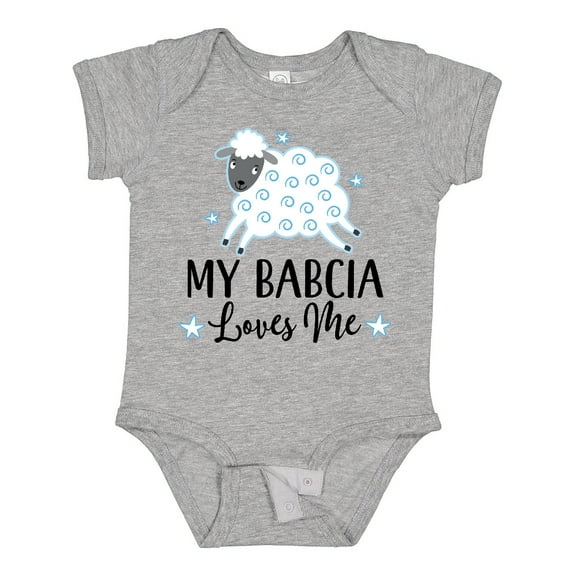 Inktastic My Babcia Loves Me Boys or Girls Baby Bodysuit