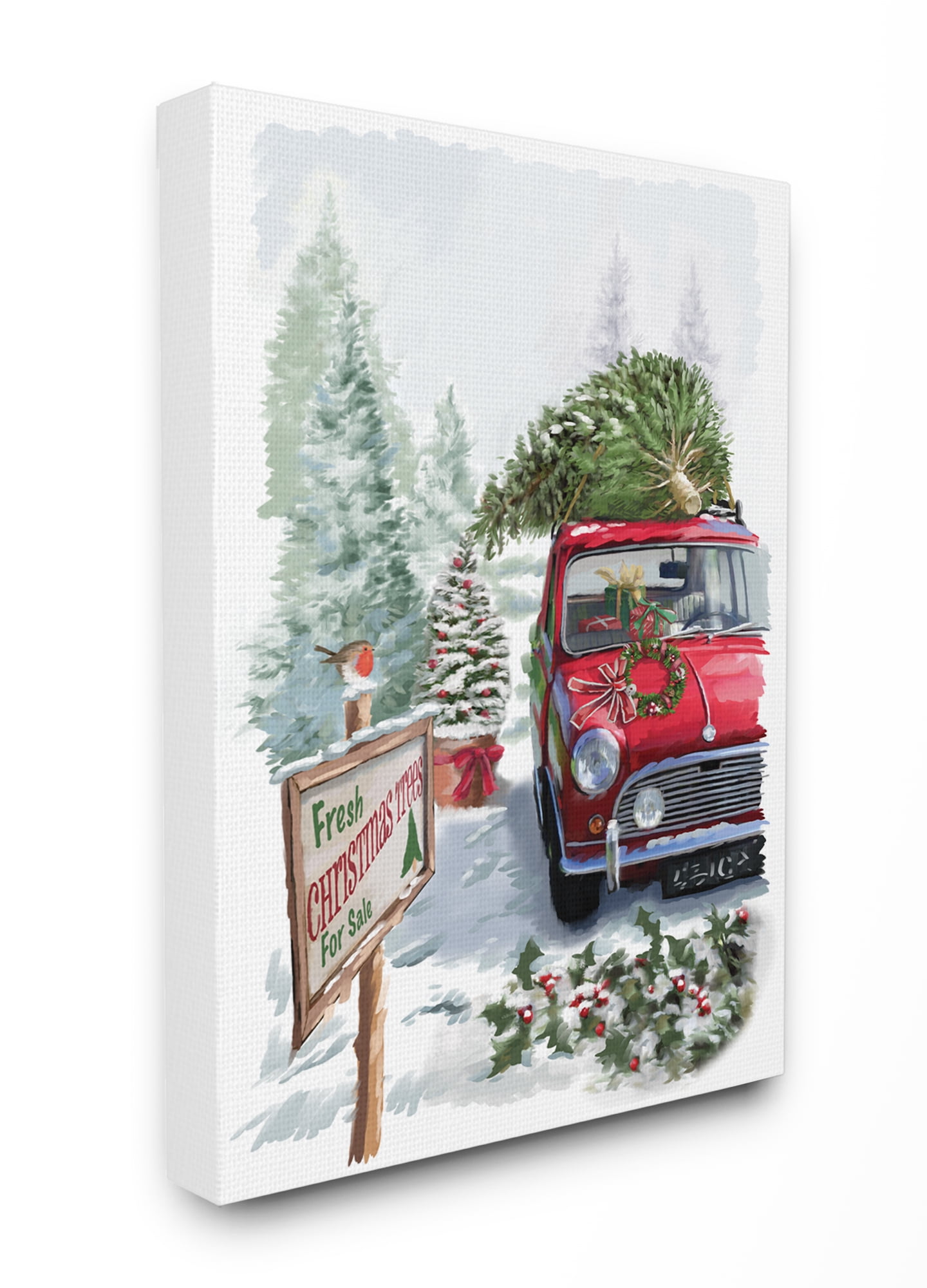 The Stupell Home Decor Collection Holiday Fresh Christmas Trees on a