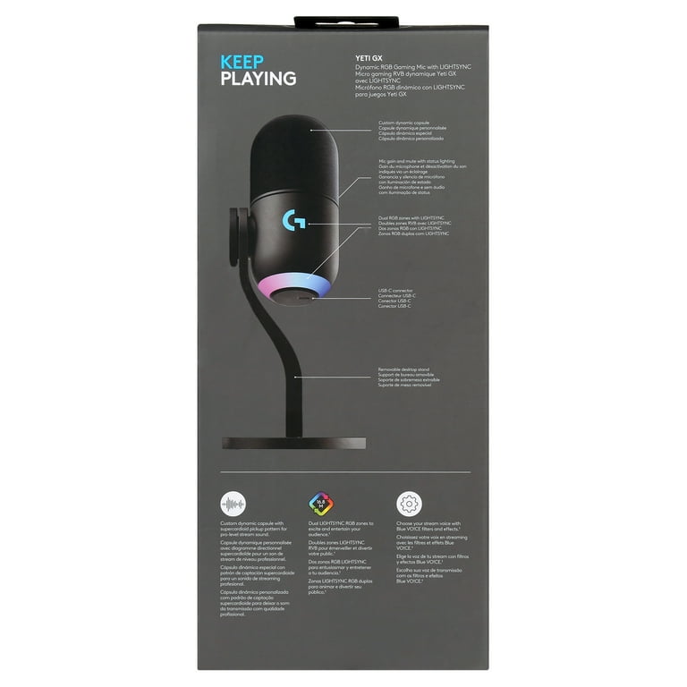 Logitech Yeti GX USB Gaming Microphone, RGB LIGHTSYNC Logitech Yeti GX USB Gaming Microphone, RGB LIGHTSYNC
