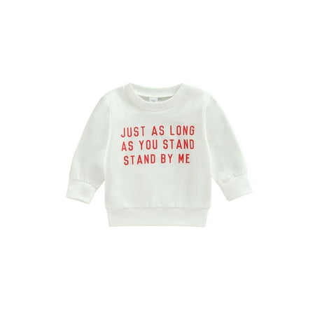 

Bagilaanoe Toddler Baby Girl Valentine s Day Sweatshirt Long Sleeve Letter Print Pullover 6M 12M 18M 24M 3T Kids Loose Tee Tops