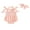 Pink, variant on Baby Girls Summer Outfits Cute Sleeveless Tie Shoulder Strap Romper with Headband Set Newborn Infant Clothes