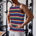 thumbnail image 5 of Fuzoiu Mexican Blanket stripes Men's Workout Tank Tops,Sleeveless Gym Shirt Quick Dry,Fitness Bodybuilding T-Shirt,Muscle Athletic Workout Tee-XX-Large, 5 of 7