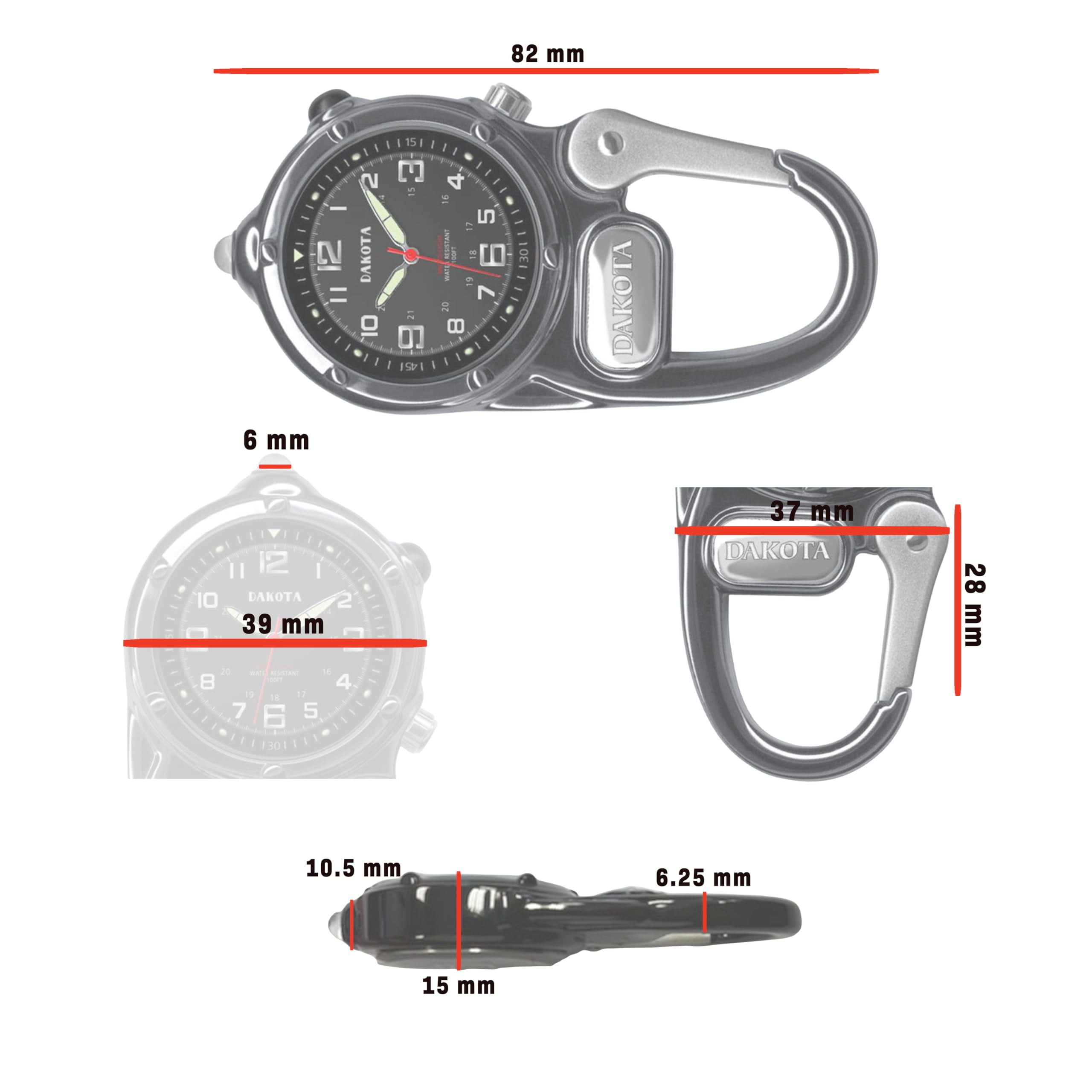 Dakota Mini Clip Microlight with LED Flashlight – Tactical Outdoor Gift for Men and Women
