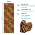 thumbnail image 2 of 74x26 Inch Yoga Towel, Sweat Absorbent Non-Slip Mat for Hot Yoga, Pilates & Fitness,Tiger Striped Gradient Orange Pattern, 2 of 5