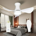 thumbnail image 1 of Ventilador de Techo Empotrado de 30 Pulgadas con Luz - Pequeño Ventilador de Techo con Luz para Recámara/habitación de Niños/habitación Pequeña - Uso Interior/exterior - 3 Aspas Blanco, 1 of 7