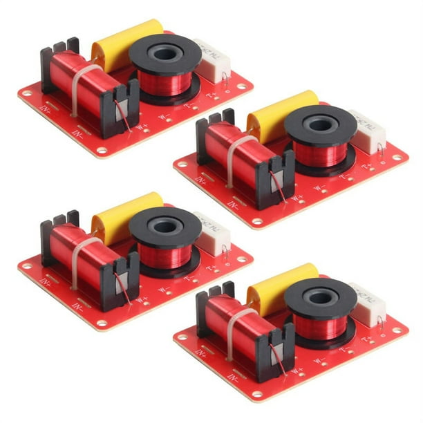 4X Crossover de Altavoz de 130W Divisor de Frecuencia de 8 Ohmios Alto-Bajo de 2 Vías para Altavoz de 6 Pulgadas