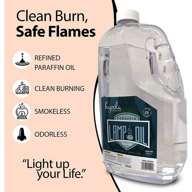 Hyoola, 1 Gallon Smokeless, Odorless Liquid Paraffin Lamp Oil - Clear 