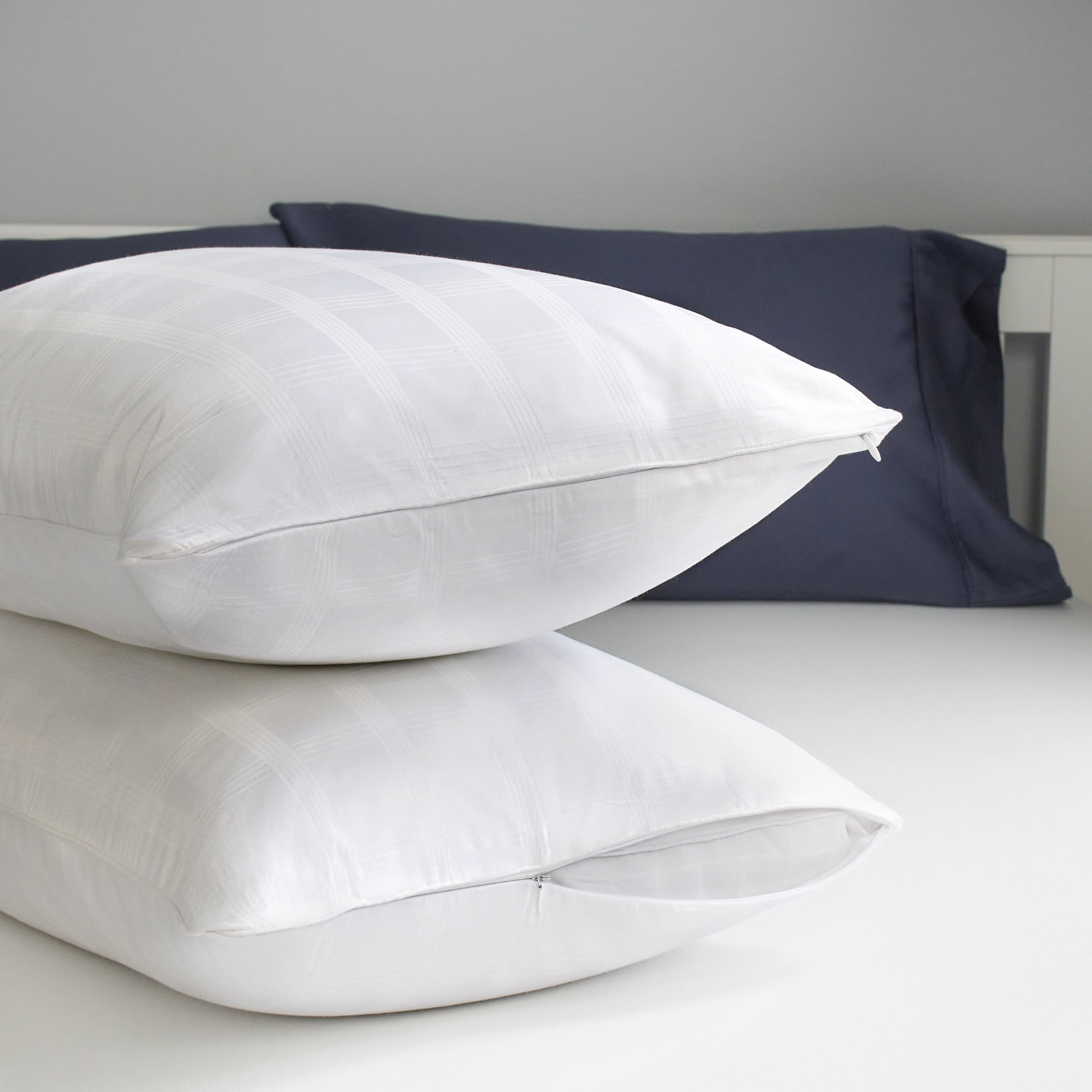 Sealy ® Luxury Cotton Pillow Cover Protector, Standard/Queen - Zippered, Stain Release