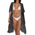thumbnail image 3 of HELLHERO Loose Bathing Suit Cover Up for Summer High Quality Fabrics Lightweight Long Kimono Swimsuit Cover Up Wolf American Flag Pattern, 3 of 6