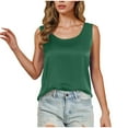 thumbnail image 1 of Daiosportswear Camisoles Sans Manches à Col Rond pour Femmes, Tube Creux Plissé, Blouses Vert 12(TTG), 1 of 7