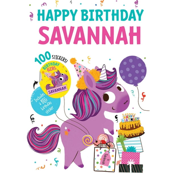Happy Birthday: Happy Birthday Savannah (Hardcover) - Walmart.com