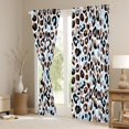 thumbnail image 3 of Feelyou Blue Cheetah Print Blackout Curtains Set of 2 (52x84 Each), Leopard Fashion Window Curtains, Modern Geometric Curtains and Drapes, Living Room Curtains Decor, 3 of 6