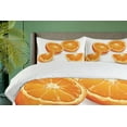 thumbnail image 4 of Ambesonne Nature Duvet Cover Sets, Citrus Orange Tangerine Art, 2-Queen, Marigold and White, 4 of 7