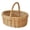 Oval wicker hand bas, variant on Grass Woven Flower Basket Handmade Flower Arrangement Pastoral Basket for Home Wedding Garden Decoration