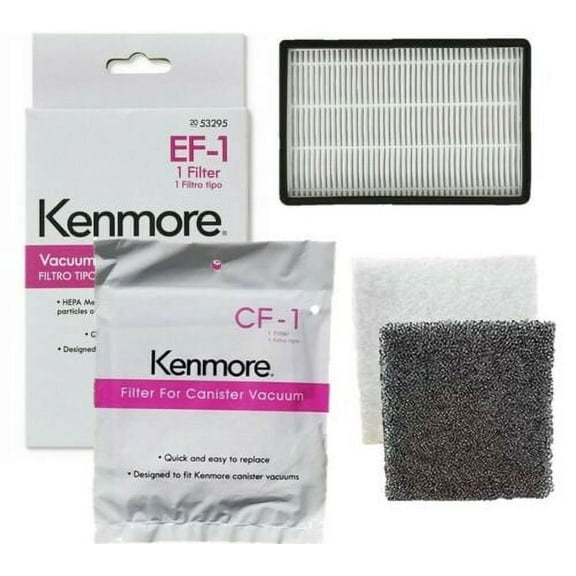 Genuine Kenmore Canister Vacuum Set EF1 Exhaust Filter & CF1 Motor Filter 53295, 20-86889, 20-86883 OEM