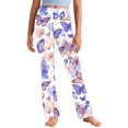 thumbnail image 1 of Odeerbi 2-13 Años Niñas Pantalones de Yoga de Pierna Ancha Entrenamiento Baile Deporte Atlético Pantalones Elasticidad Lindo Cintura Alta Pantalones de Pierna Recta, 1 of 9