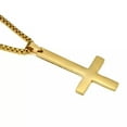 thumbnail image 3 of Stainless Steel Inverted Cross Pendant Necklace for Men Upside Down Cross Chain, 3 of 9