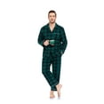 thumbnail image 4 of ANLIQI Warm Couples' Christmas Pajamas Plaid Flannel Button-Down Set, Soft Loungewear with Functional Pockets(GN_L), 4 of 6