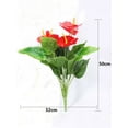 thumbnail image 4 of 1/2 Bundles Artificial Flowers Simulated Anthurium Green Plants for Home Furnishings Hotel Decorations, 4 of 6
