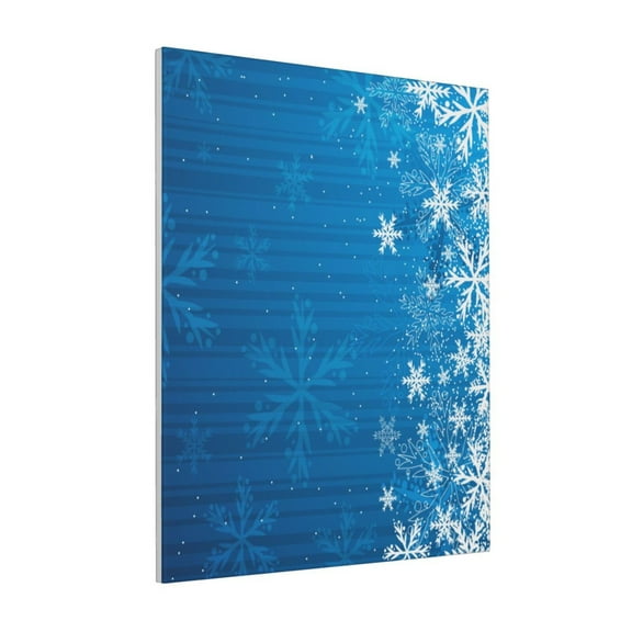 Rateoe Blue Christmas Pattern Decorative Picture – Unique Modern Wall Art, Ready-to-Hang Canvas Print for Home (Vertical)