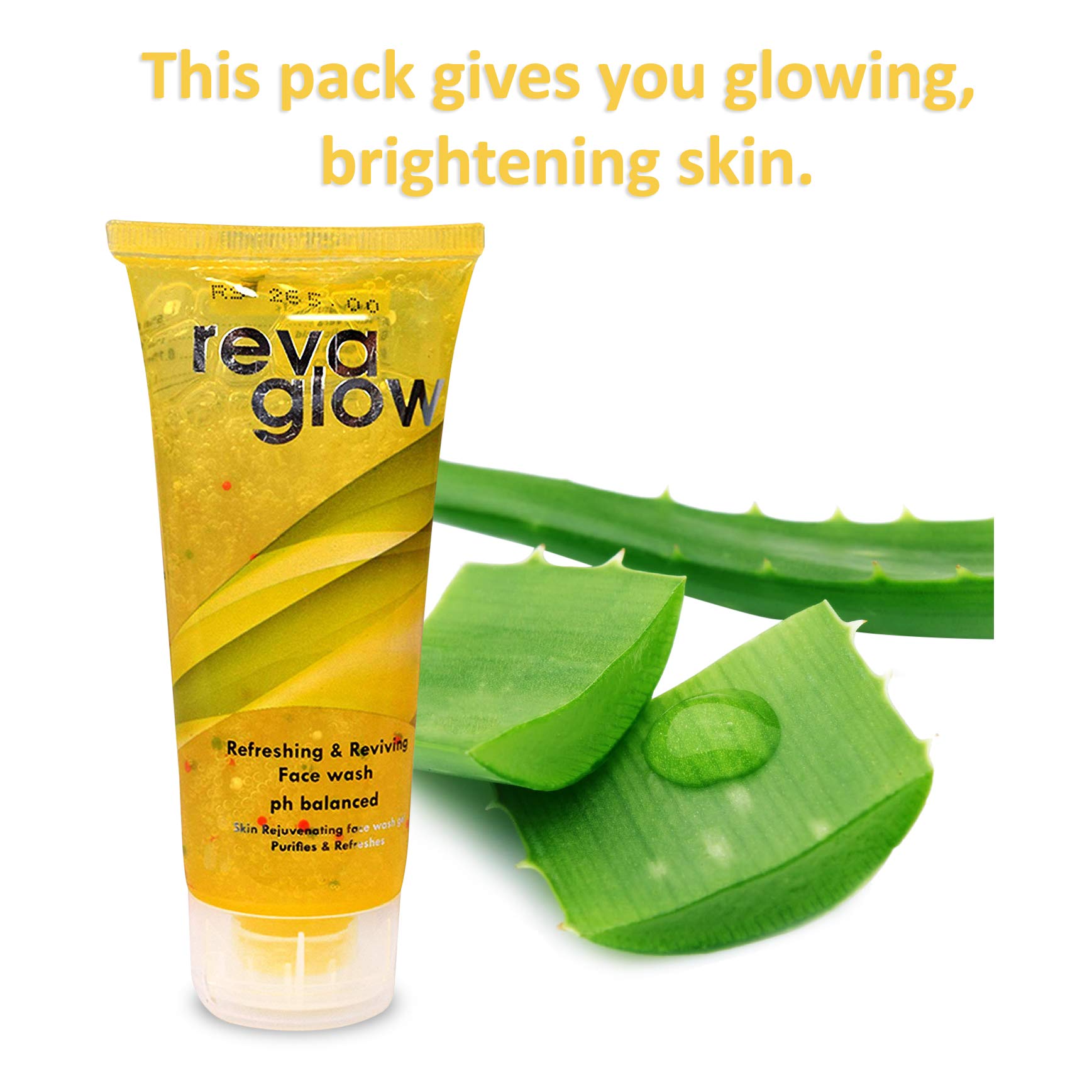 ellederma Women's Revaglow Skinshine Cream Face Wash for Fairness Deep Cleanser Oily/Normal Skin