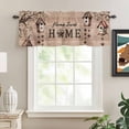 thumbnail image 2 of Sweet Home Rod Pocket Curtain Valance, Western Stars Bird Houses Brown Wooden Grain Farmhouse Window Valance for Living Room, Bedroom, Kitchen 42"W x 18"L, 2 of 9