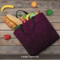 thumbnail image 5 of Pofeuu Dark Purple Glitter Print Tote Bag for Women,Hobo HandBags with Zipper,Large Capacity Casual Shoulder Handbags with Inner Pockets, 5 of 7