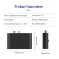 thumbnail image 4 of Receptor de audio Compatible con Bluetooth 5.2 NFC U Disco RCA 3.5 mm AUX Adaptador USB Tmvgtek Para estrenar, 4 of 4