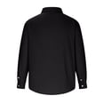 thumbnail image 3 of Generic Mens Linen Button Up Henley Shirts Loose Casual Long Sleeve Collared Tops Casual Vacation Holiday Beach Tshirt, 3 of 4