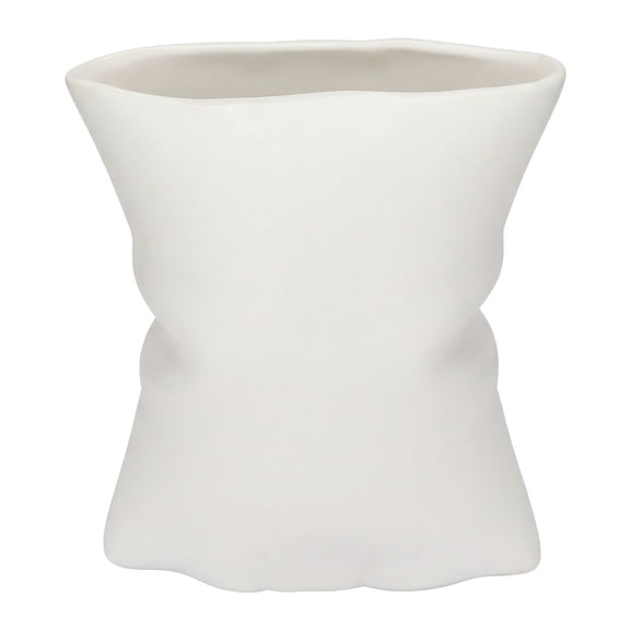 Unique Bargains Modern Ceramic Large Opening Flower Vase Yabai 5.6"L x 4.2"W x 6.2"H