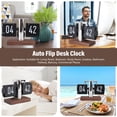 thumbnail image 3 of Vintage Flip Down Auto Desk Clock with Battery, Mechanical Digital Calendar Clock for Living Room Table, Single Sided Design, 3 of 7