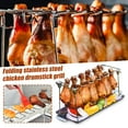 thumbnail image 3 of Pekkaxy Chicken Leg Grill Rack, 12-14 Leg Capacity with Removable Grease Tray, Prevents Flare-Ups for Safer Grilling, 3 of 9