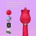 thumbnail image 4 of Retractable Rose Shape Male Stroker with Tongue Like Licking Sensation Pleasure Toy for Adults Unforgettable Stimulation Red, 4 of 4