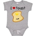 thumbnail image 3 of Inktastic I Love Toast Boys or Girls Baby Bodysuit, 3 of 5