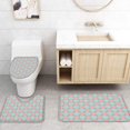 thumbnail image 4 of FMSHPON Geometric Theme 4 Piece Bathroom Set Shower Curtain Bath Rug Contour Mat and Toilet Lid Cover, 4 of 7