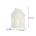 thumbnail image 3 of HLONK Ceramic Christmas Village  Christmas Village Accessories White Winter Village LED Light Porcelain Tabletop Christmas Figurine with Artificial Christmas Tree, 3 of 5