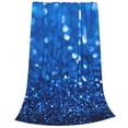 thumbnail image 2 of Balery A Blue Glitter Manta de Felpa Suave y Acogedora – Cobija de Franela Aterciopelada para Cama, Lavable y Cálida para Sofá, Mascotas, Transpirable-60"x50", 2 of 7