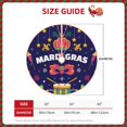 thumbnail image 3 of Daiia Happy Mardi Gras Drawing Merry Christmas Tree Skirt , Xmas Large Lace-up Tree Skirt, Santa Snowflakes Rustic Home Decorations New Year Party Farmhouse Decor-36", 3 of 7