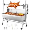 thumbnail image 1 of VEVOR Rotisserie Grill, 38W BBQ Outdoor Pig & Lamb Spit Roaster, Charcoal Spit Roaster with 132 LBS Capacity, Wheels & 4-Level Height, 1 of 9