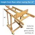 thumbnail image 5 of Falling in Art Extra Large H-Frame Beechwood Studio Easel with Adjustable Canvas Holder, Storage Tray, and Rolling Wheels, 5 of 8