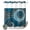 Teal, Slate Gray, Charcoal, Peacock, variant on No Hook Shower Curtain, Brown Geometric Shower Curtains for Bathroom with See Through Top Window, Abstract Concentric Circles Modern Waterproof & Washable Bath Curtain Stand Up Stall 36"x72"