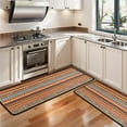 thumbnail image 3 of Kitchen Rugs Sets Of 2,Orange Ethnic Stripe Pattern Anti Fatigue Kitchen Mat Rugs Non Slip Washable,Decorative Kitchen Floor Mats for Kitchen,Sink,Laundry,17"x47"+17"x47", 3 of 5